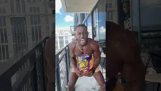 Takis man catches strong dude trying to throw his takis off the balcony 😂 #shorts