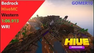 [HiveMC Bedrock] - Deathrun Speedrun - Western - 1:06.913 WORLD RECORD! ~ gomer10