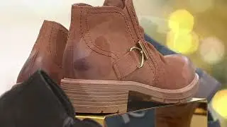Clarks Collection Leather Ankle Boots - Hearth Clara on QVC