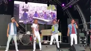 Gay boyband STORM 3 and OUTtv host Jens perform 'That's My Girl'