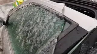 Freezing rain covered car Alfa romeo 156 sw winter 2019 #cardefrost #ice