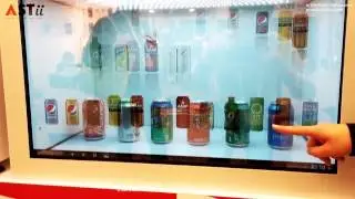 32inch Metal Multi Touch Transparent LCD Display Showcase