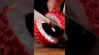 Glass lychee ASMR, ultra slice.#lychee #GlassSculpture #ASMR #Hyperreal #CrispCut