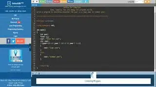 C++ programming to find the leap year in C++ compiler