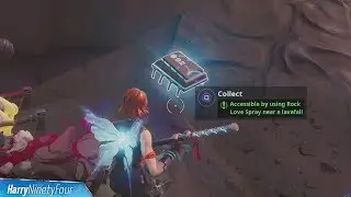 Fortbyte #92: Accessible by Using Rock Love Spray Near Lavafall Location Guide - Fortnite