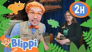 Blippi Learns About Dinosaurs! 🦖 Science Fun at the Museum | Blippi | Educational Songs For Kids