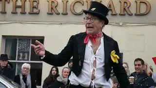The Sompting Tipteers peform the traditional Mummers play at the Richard Cobden, Worthing