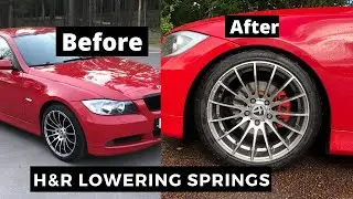 BMW E90 Stock vs H&R Lowering Springs