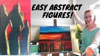 How to PAINT ABSTRACT Human Figures: EASY for BEGINNERS.
