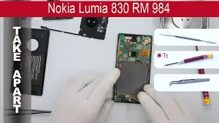 How to disassemble 📱 Nokia Lumia 830 RM-984, Take Apart, Tutorial