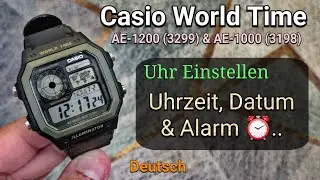 Uhr Casio Royale AE-1200  | Uhrzeit, Datum und Alarm Einstellen? Casio Set AE-1000