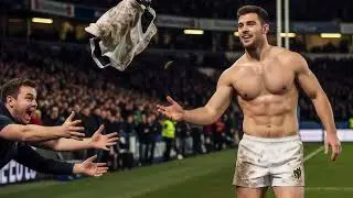 Victory Toss: Rugby Heroes Share the Love with the Crowd 🏉🔥
