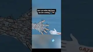 just 150 nautical miles away, closing in fast🇵🇸#Gaza #Flotilla #Palestine #news #shorts