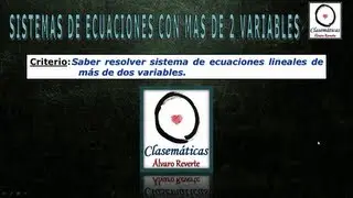 (Ecuaciones) - Sistemas de Ecuaciones de más de dos Variables (1215)