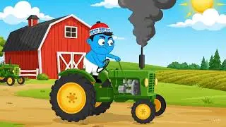 Happy little blue farmer!❤️