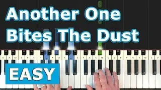 Queen - Another One Bites The Dust - Piano Tutorial Easy - Sheet Music (Synthesia)