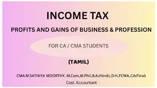 CA /CMA &ndash; INTER - INCOME TAX &ndash; PGBP &ndash; SECTION - 44AB