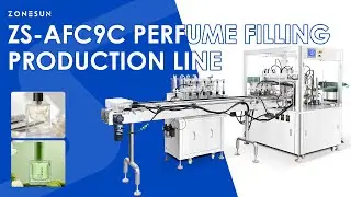 ZONESUN ZS-AFC9C Fully Automatic Perfume Filling, Pump Head Placing, and Capping Production Line