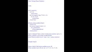 Finding Prime Numbers (Python) [datasciencecookie.com]