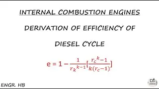 Derivation of Diesel Cycle Efficiency Formula