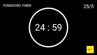 25 Minutes Pomodoro Timer - Focus Coding Timer 2x25 min #pomodoro #focuscoding