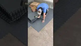 adding new tiles to upgrade the garage floor #garage #floortiles #garage #garageshop #epoxysucks