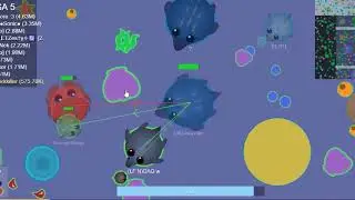 MOPE.IO PLAYING WITH [K]KIller Whale BEATING UP A CRAB AS BLUE WHALES (dino skins)plus lag