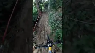 updates to the backyard downhill track @RileyPaananen #mtb #mountainbike #viralshort  #downhill