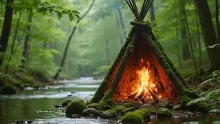 Meditation in the Wild | River & Fire Soundscape for Deep Focus