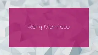 Rory Morrow - appearance
