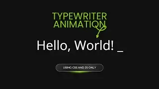 Text typing animation effect using html/css | Typewriter Animation in CSS