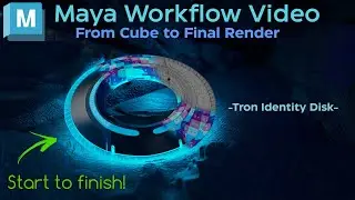 How i Made this Tron Inspired Render | Autodesk Maya | Full process Video