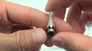 18K Gold 7X16mm Cap (90Pcs Diamond,0.37Cts)-PAE33264