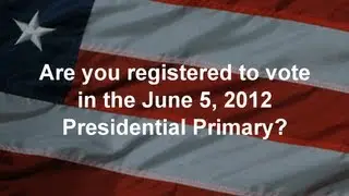 Register to Vote in June 5, 2012 Election