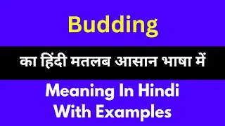 Budding meaning in Hindi/Budding का अर्थ या मतलब क्या होता है.