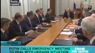 Putin holds emergency meeting on renewed violence in East Ukraine