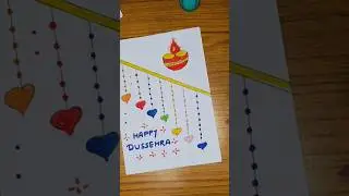 last minute Easy Dussehra Greeting Card Making|DIY Handmade Card for Vijayadashami2025#youtubeshorts