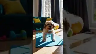 funny dog working out video