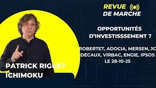 Analyse actions : Robertet, Mersen, Virbac, Engie, Ipsos, JC Decaux, Adocia (Ichimoku + Chandeliers)