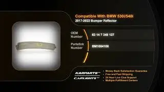 Side Marker Light Assembly for 2017 2018 BMW 530i Driver Side | Partslink # BM1084106
