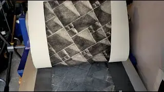 Making a print of plate 1 of 3: Shibboleth cover art