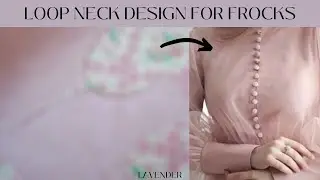 neck design cutting and stitching//neckline with new buttons lace/ lavender