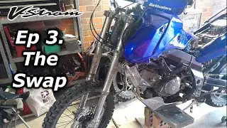 Ep 3.- Swapping triple clamps V-Strom Front End Swap #vstrom650 #wr450f