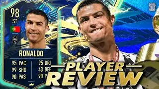 😨 98 TEAM OF THE SEASON RONALDO PLAYER REVIEW! FIFA 21 ULTIMATE TEAM