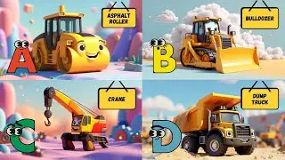 ABC Song with Construction Trucks 🚛 | Preschool Learning Video  | Energypac Kids TV