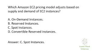 AWS Cloud Practitioner Exam Question   Pricing Model for Amazon EC2