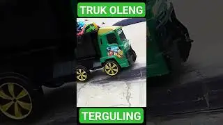 Mobil Dump Truk Oleng dan Terguling Di Tanjakan | #cartoys#truk#shorts