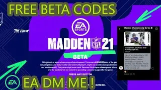 How To Get MADDEN 21 BETA CODES FOR FREE From EA Verified Account