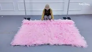 Pink Sheer Tulle Decorative Wall Backdrop for Wedding Party Event
