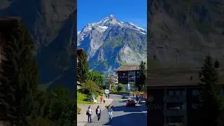 Switzerland, heaven on earth 🌍Snow peaks,emerald valleys, crystal lakes, peaceful villages. Ai video